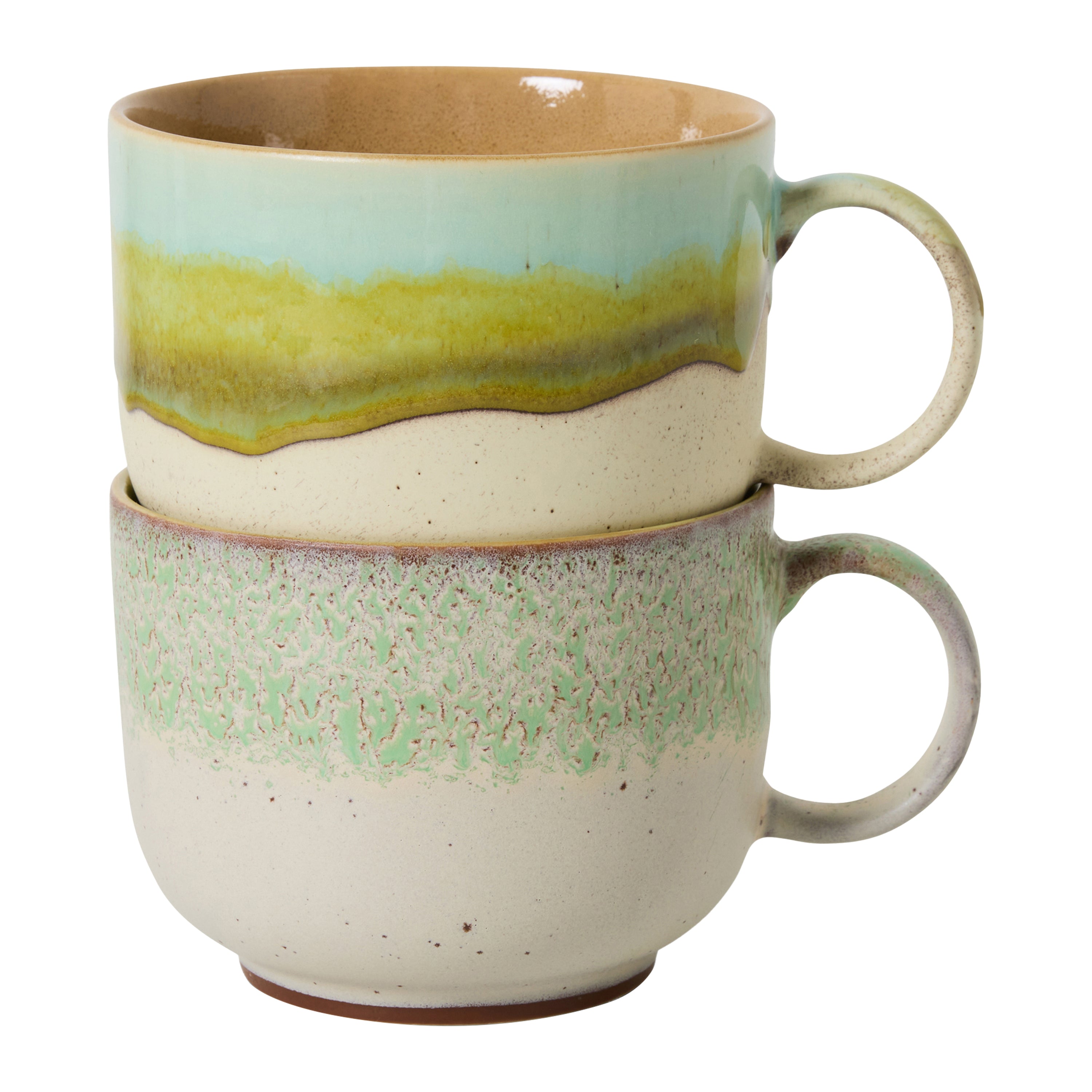 HKliving 70's Ceramics Theekop 0,42 L - Set van 2 - Neo