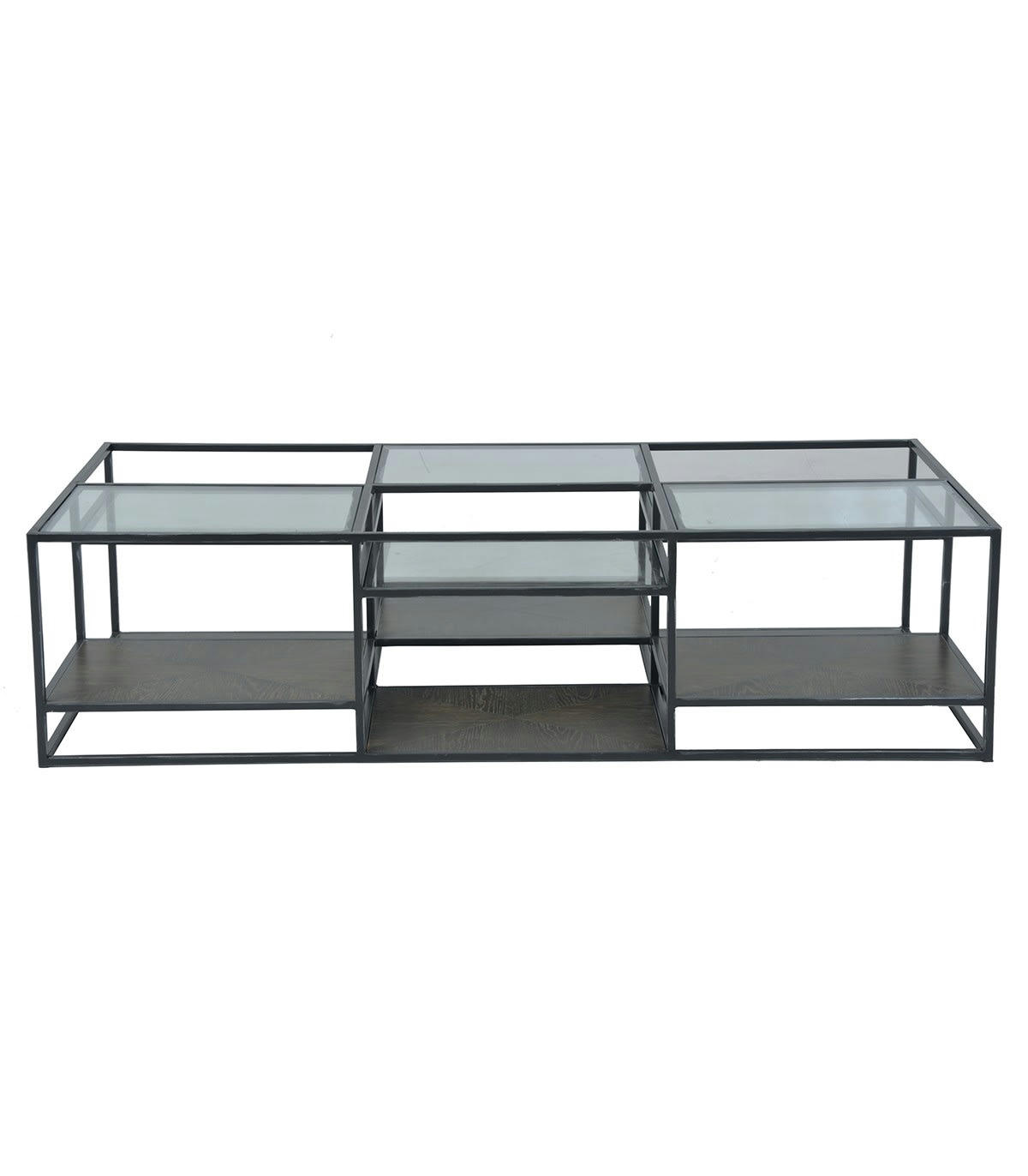 JULES - Table basse métal et verre - L160 cm