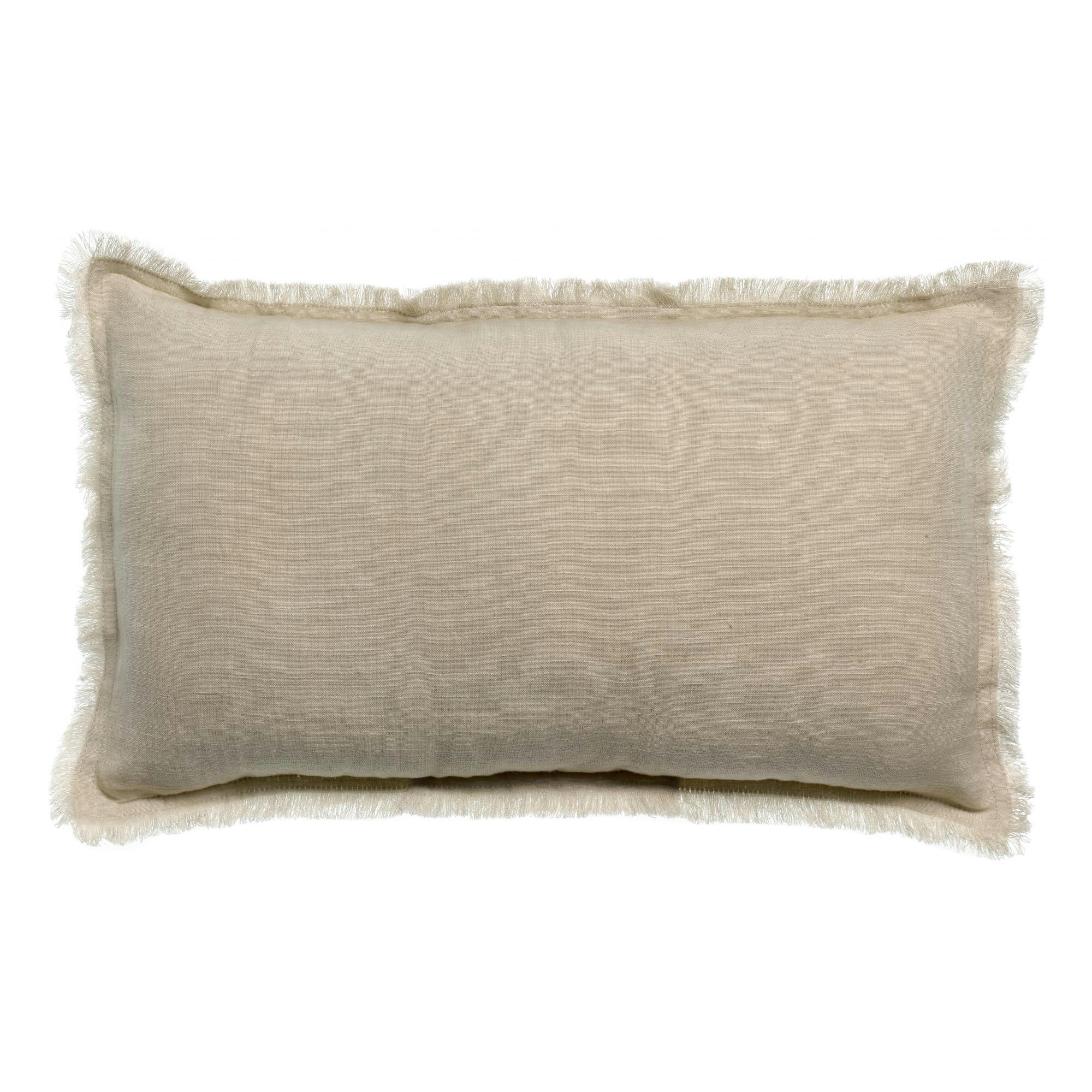 LALY - Coussin uni  en lin lin 30 x 50
