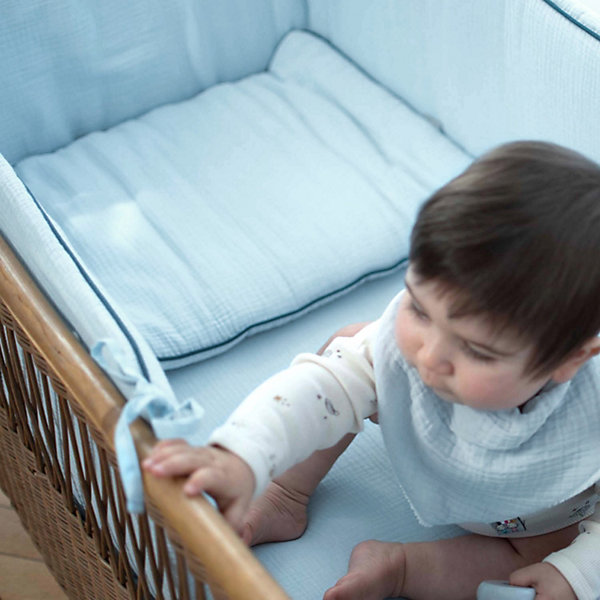 Oreiller plat en gaze de coton Jeanne