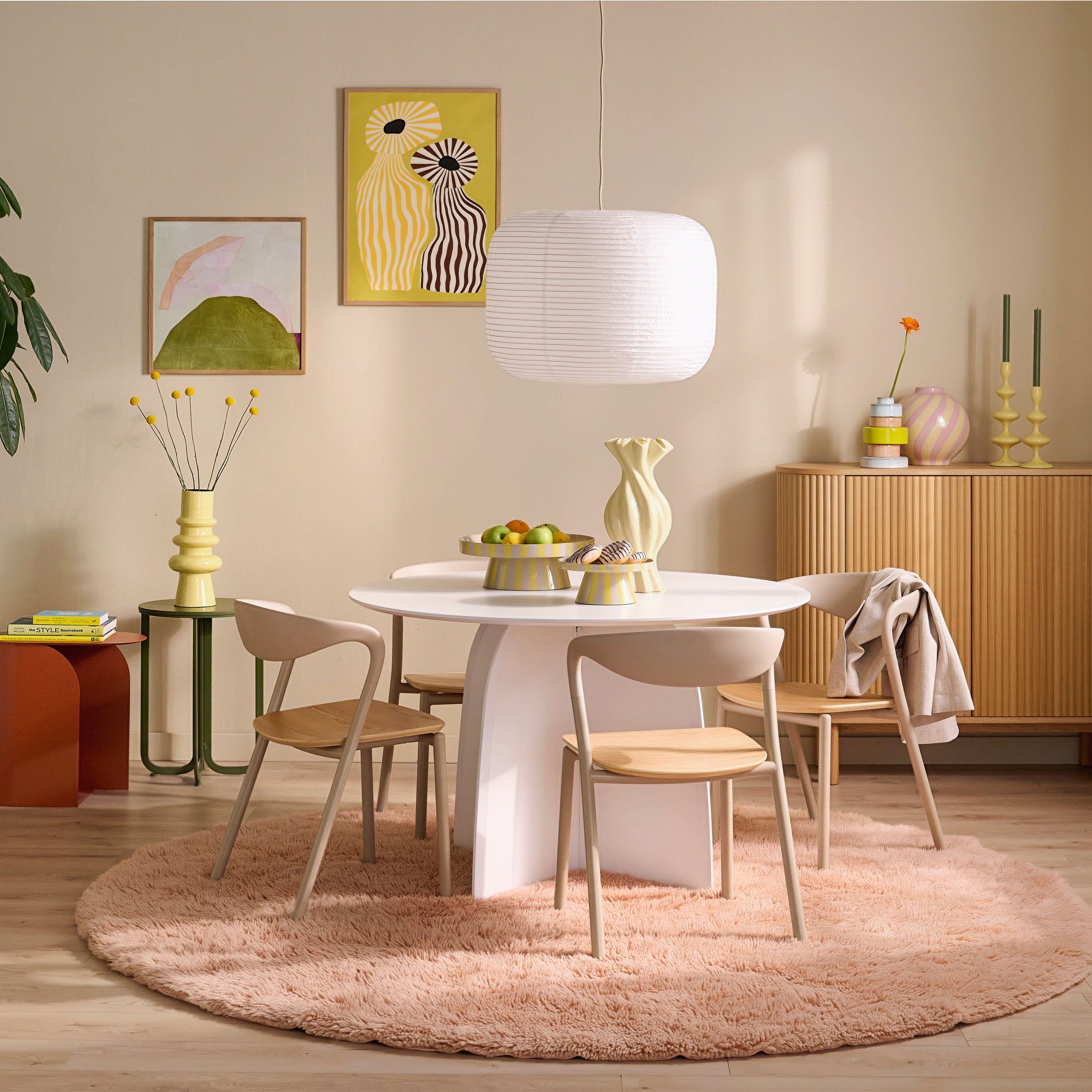 by fonQ Aera Eetkamerstoel - Naturel / Lichtgrijs