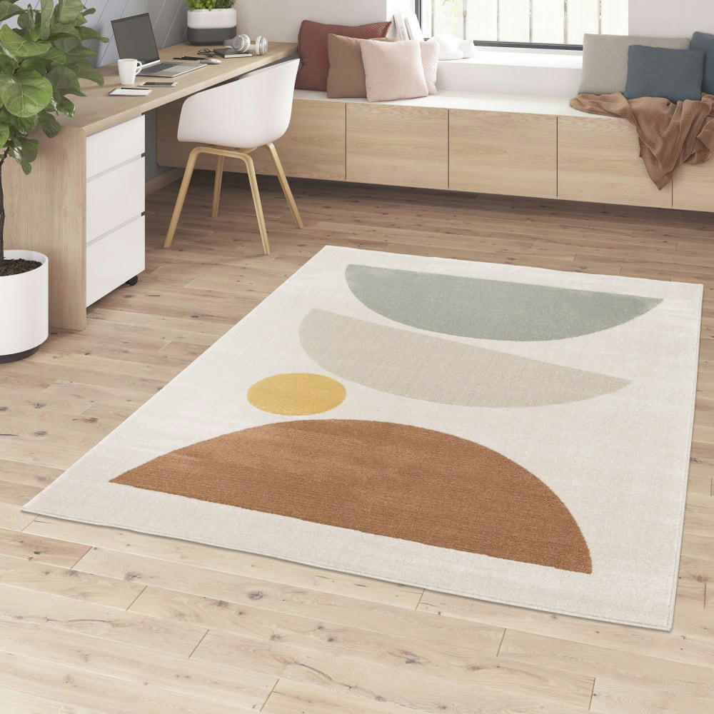 LÉO - Tapis contemporain à motif géométrique multicolore 160x230 cm