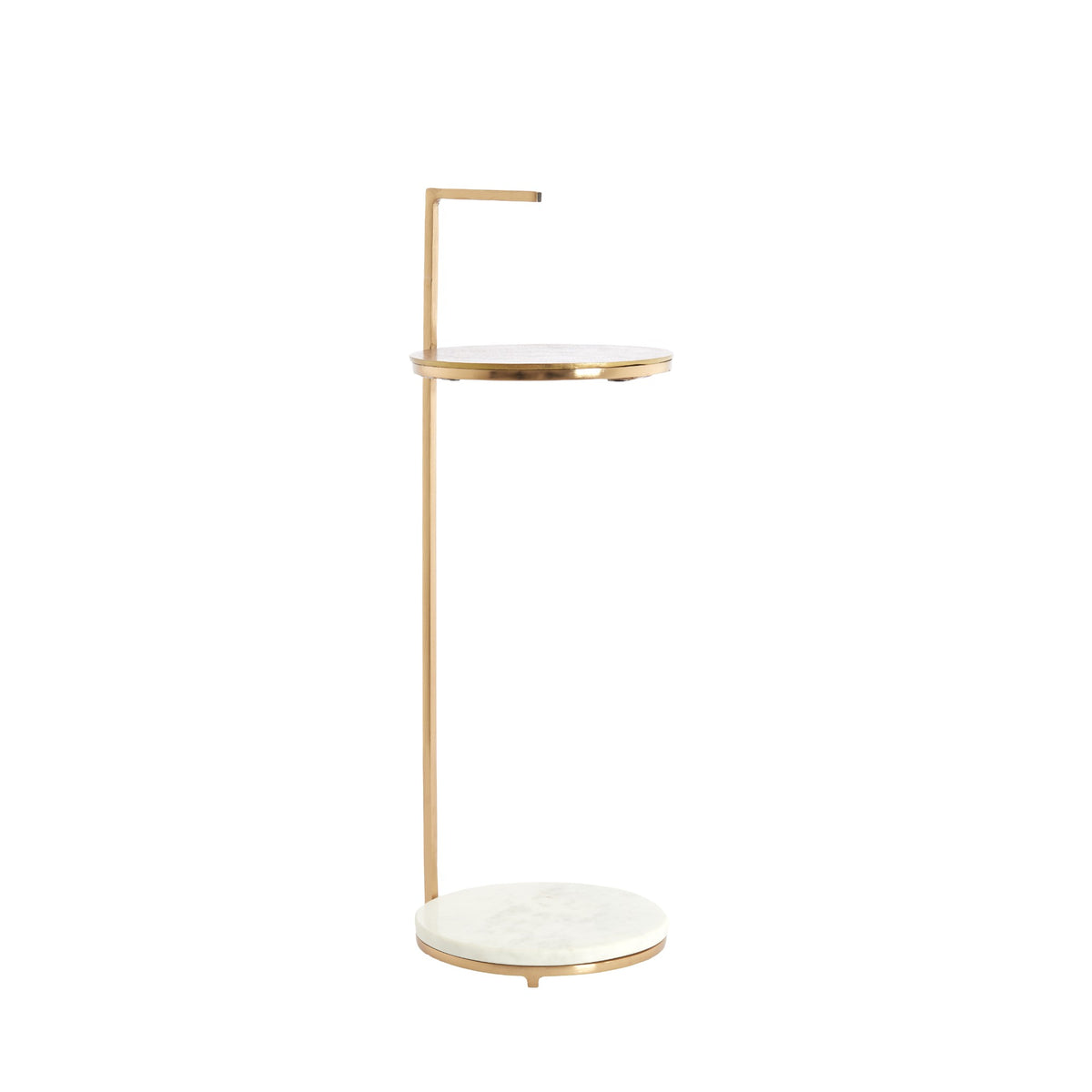 Light & Living bijzettafel Leda - wit - Ø26cm