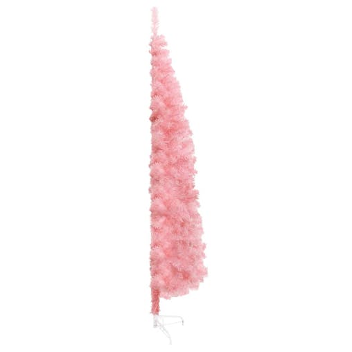 NNEVL Slim Artificial Half Christmas Tree with Stand Pink 120 cm