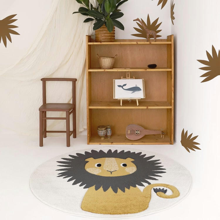 - Tapis rond lion Jaggo (120 cm)