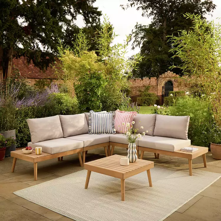 Habitat Wooden Garden Sofa Set