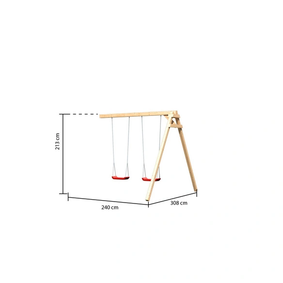 Schaukelanbau »Lotti, Danny, Luis, Frieda«, Holz, BxHxT: 240 x 213 x 264 cm