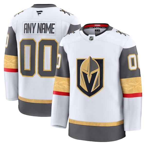 Vegas Golden Knights  Away Premium Custom Jersey - White/Gold/Gray