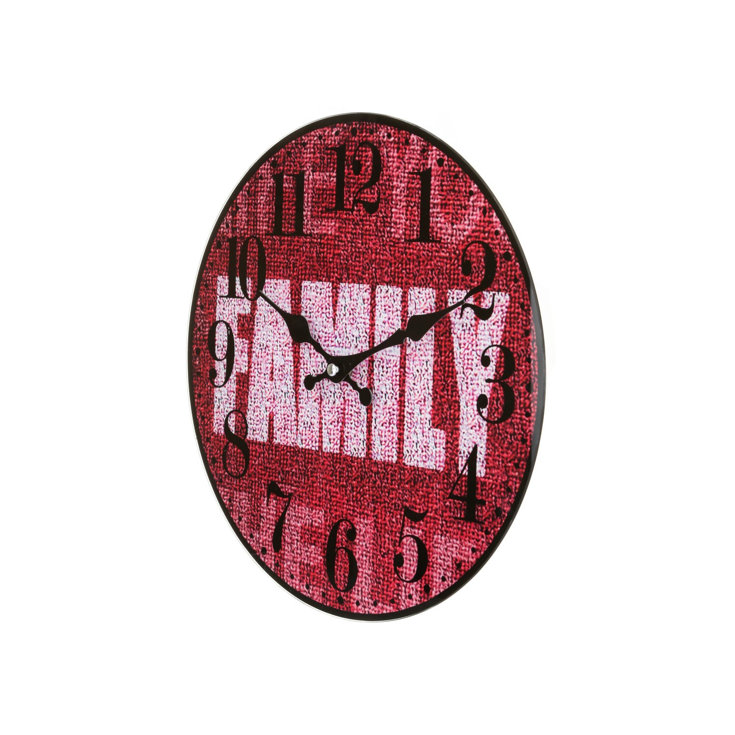 Orologio da parete 30 cm bordeaux scritta Family