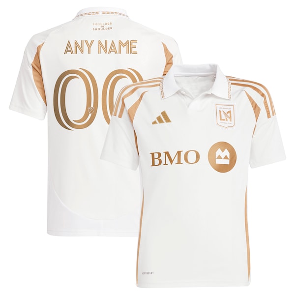 LAFC adidas Youth 2025 Secondary Replica Custom Jersey - White