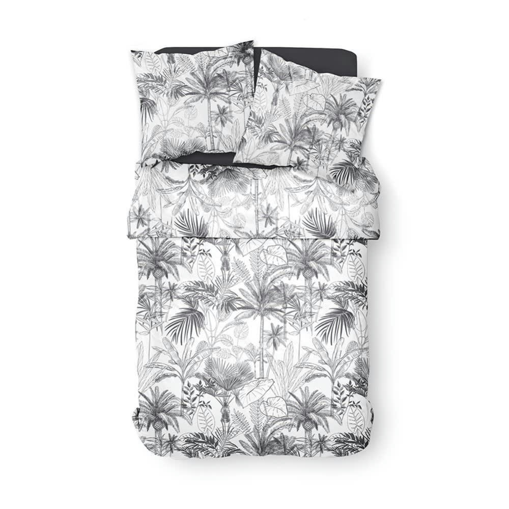 - Parure de couette 100% coton 57 fils imprimée 260x240 2 taies