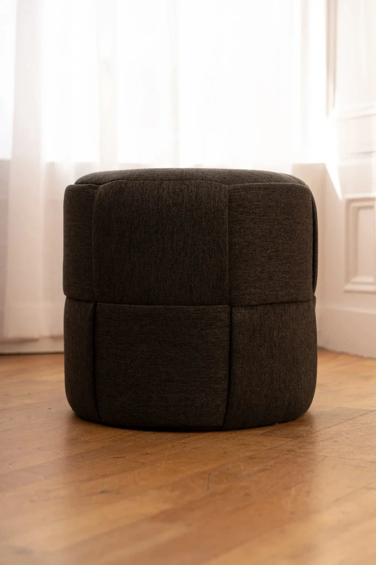 Grey Weaved Stool