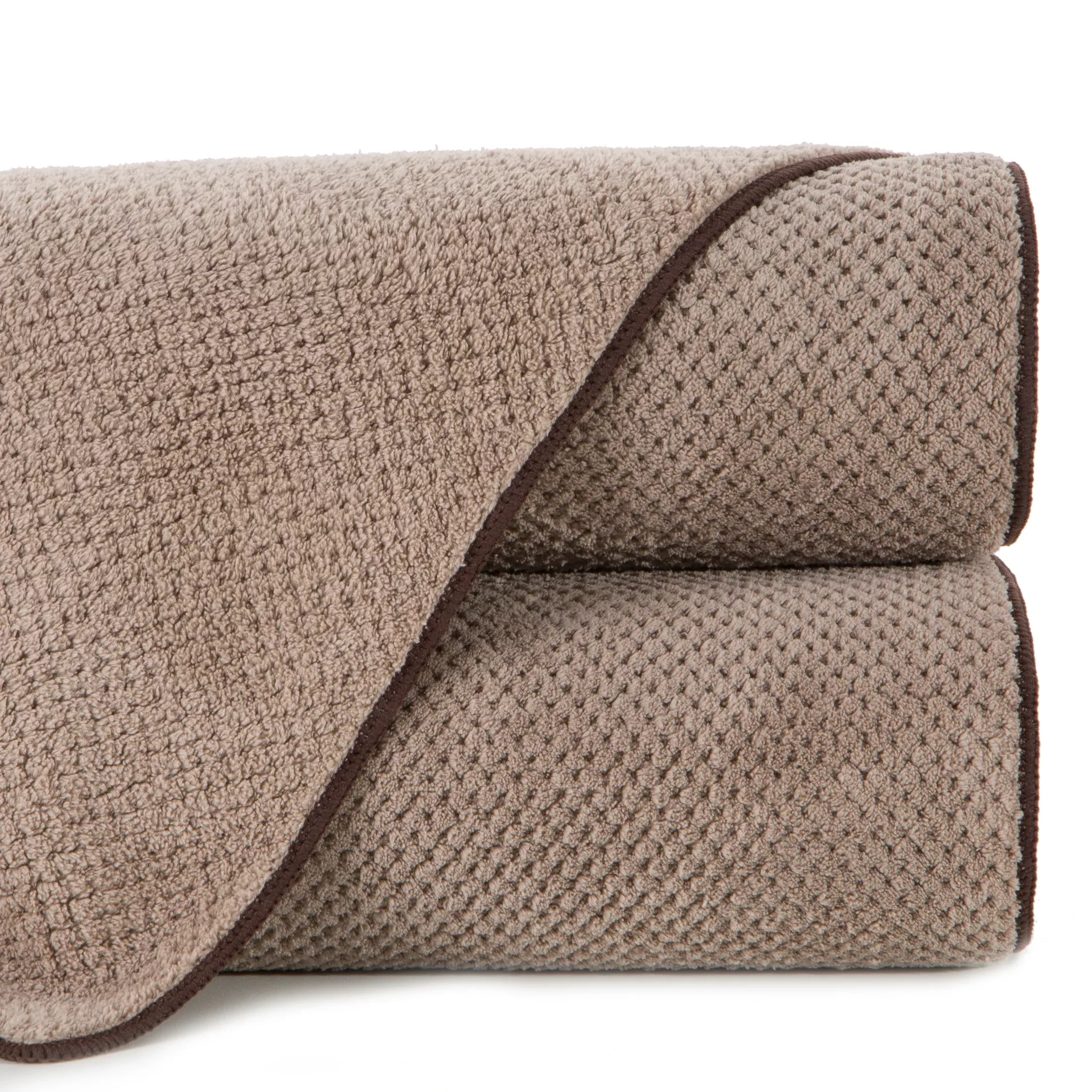 Ręcznik do rąk 30x50 cm szybkoschnący z mikrofibrykolor beżowy o ryżowej strukturze 280 g/m2 ZOE 1