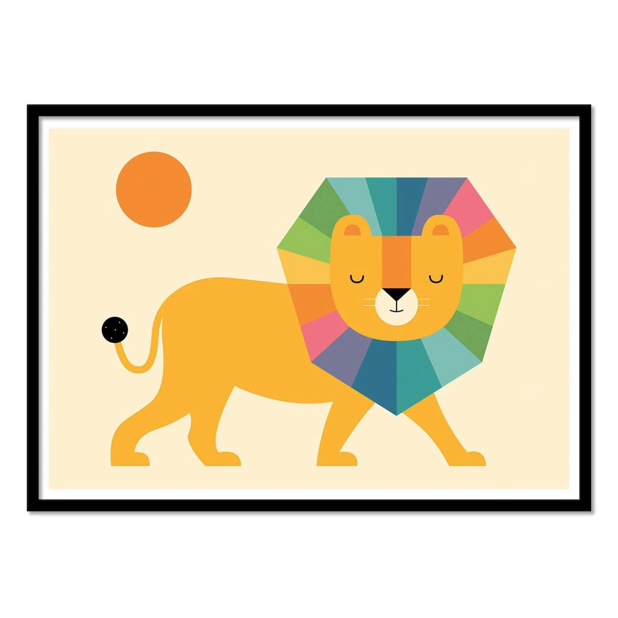 ANDY WESTFACE - LION SHINE -  Affiche d'art enfant 50 x 70 cm