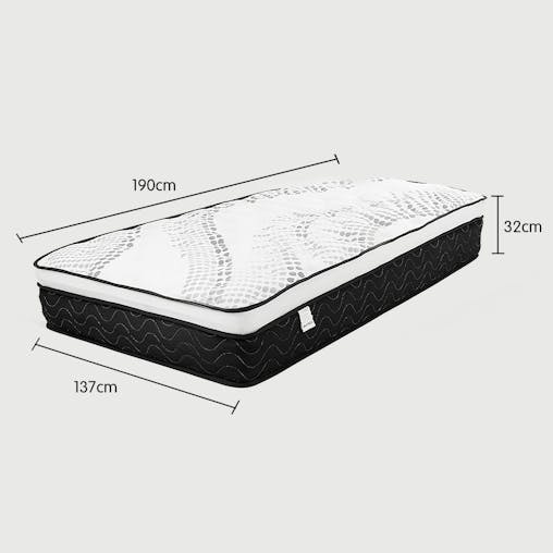 NNEDPE Laura Hill Premium Double Mattress with Euro Top Layer - 32cm