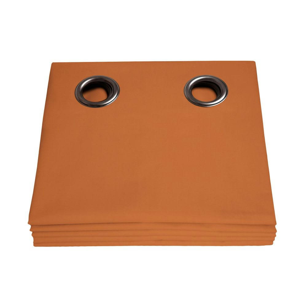 - Rideau occultant total orange 135 x 260