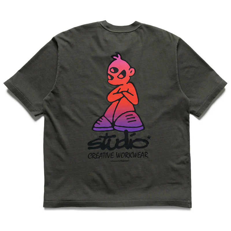 Supervsn Studio Third Eye Kid Tee - Vintage Grey