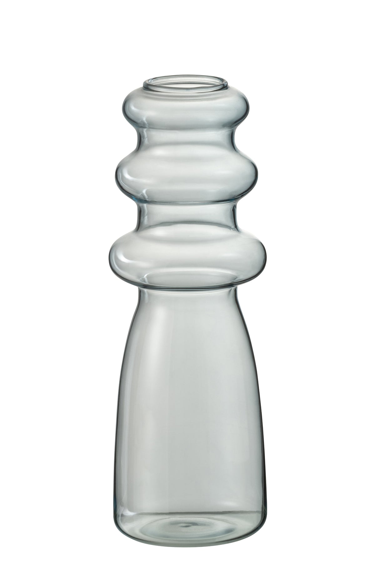 J-Line vaas Luna - glas - blauw - large - 21 cm hoog