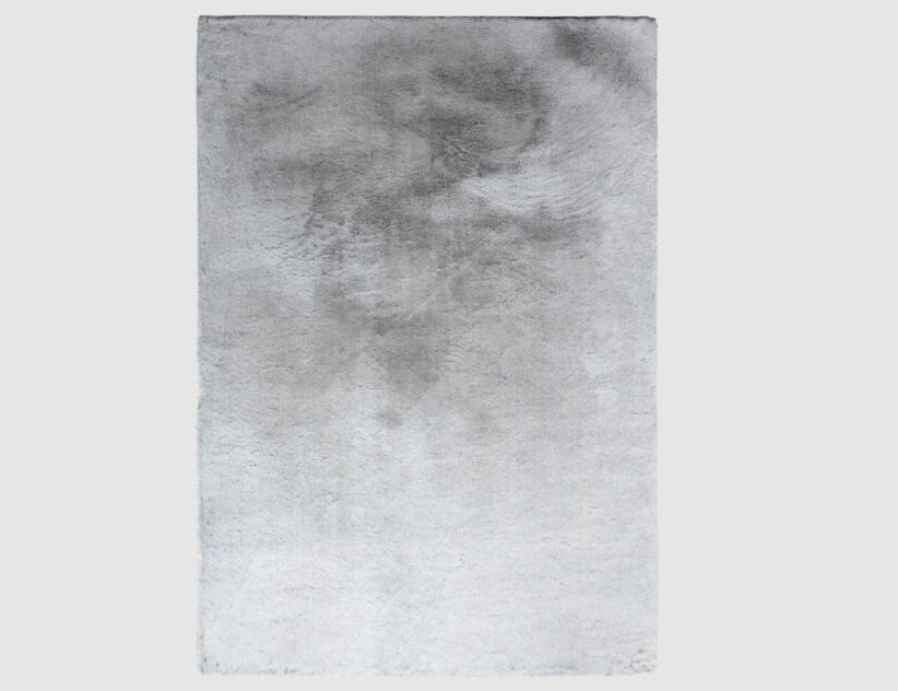Kunstfellteppich Mia Silber, Schwarz