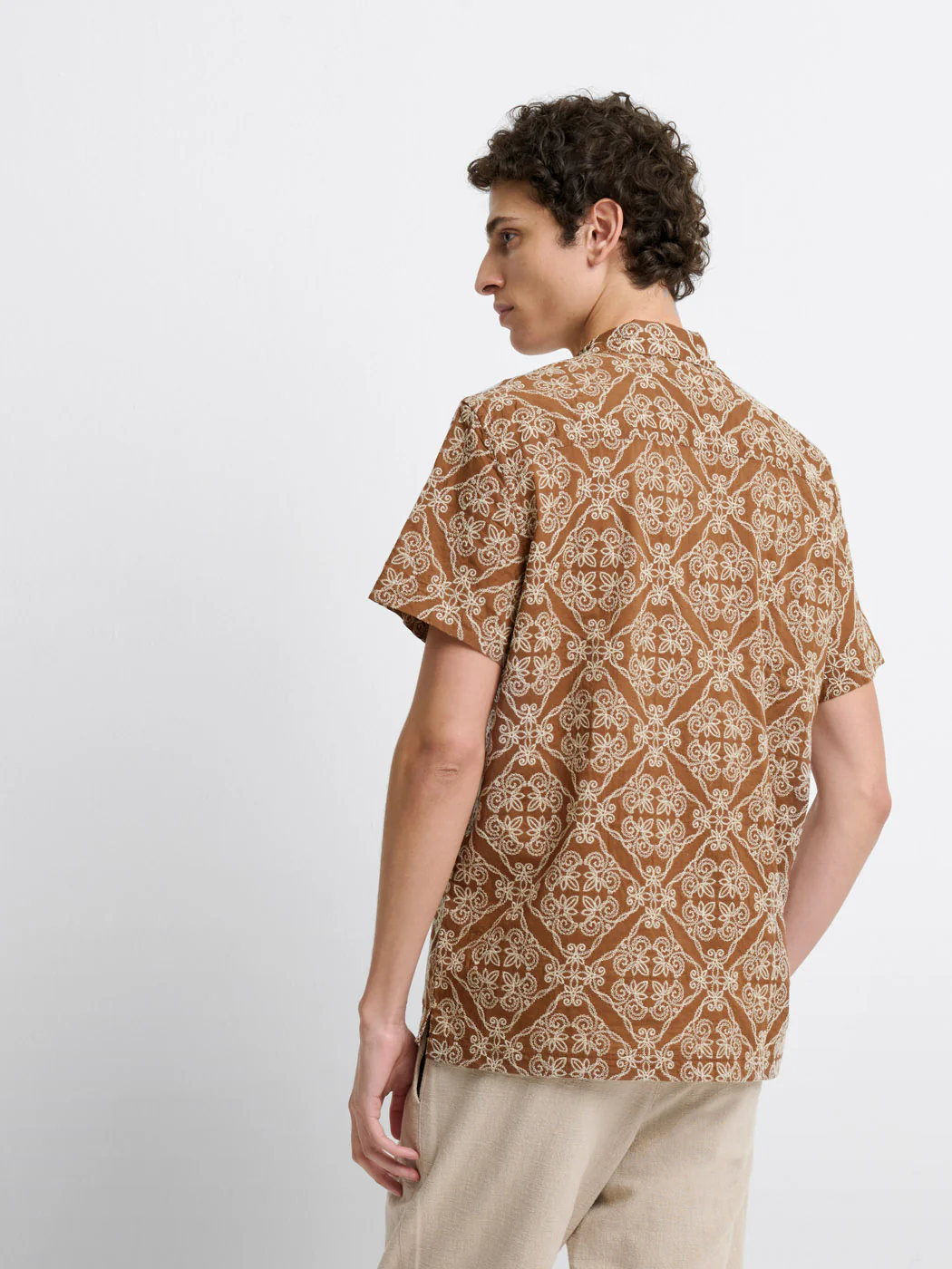 Chemise manches courtes regular brodée