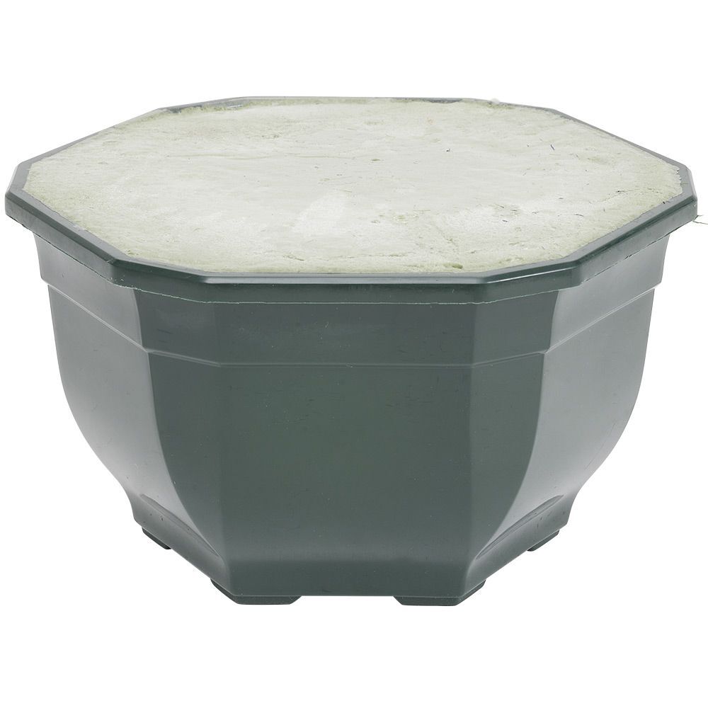 Pot rond funéraire lesté noir Ø15cm