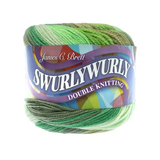 James C Brett Spring Green Swurlywurly DK Yarn 200g