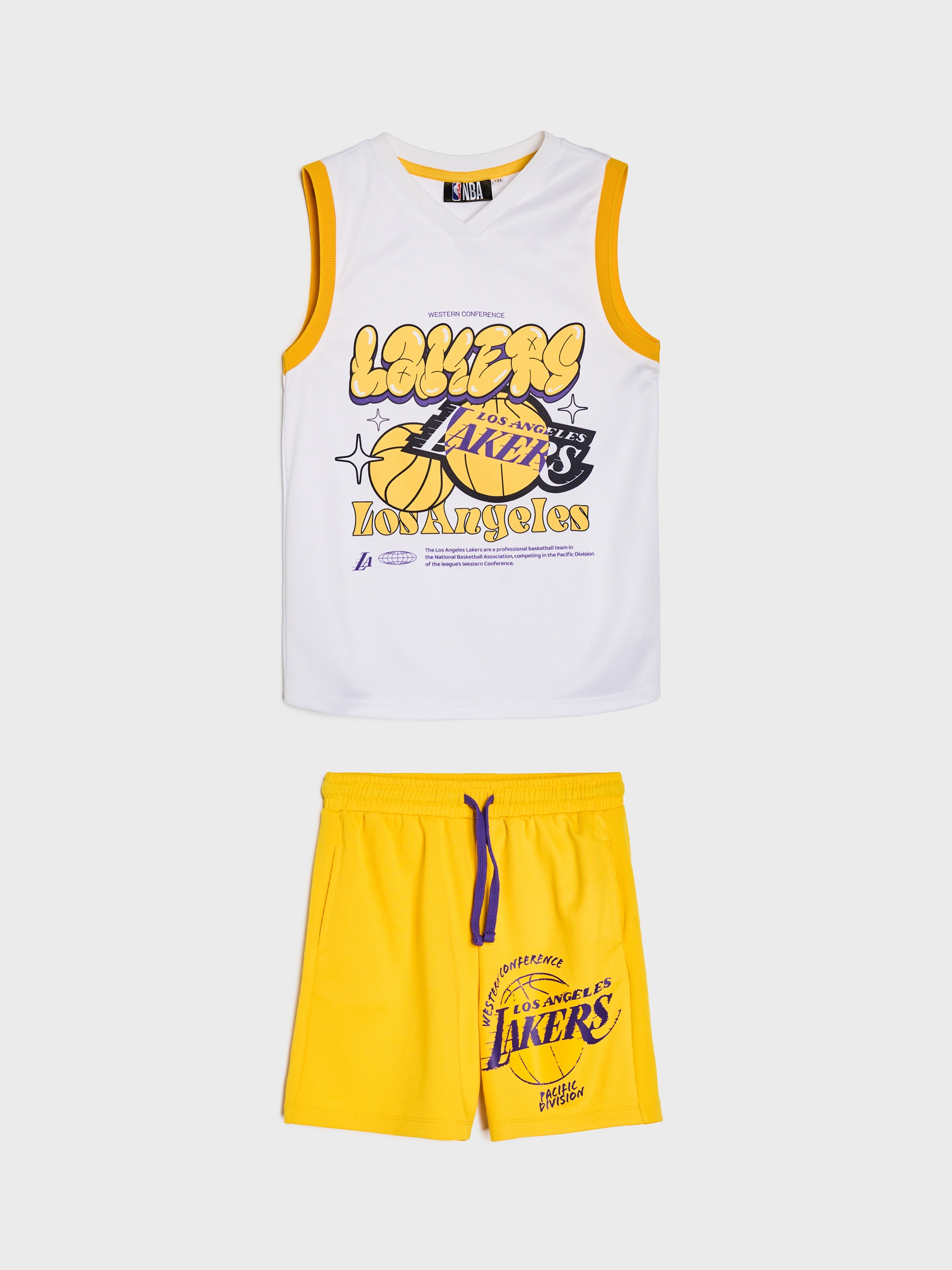 Komplet: koszulka i szorty NBA Lakers