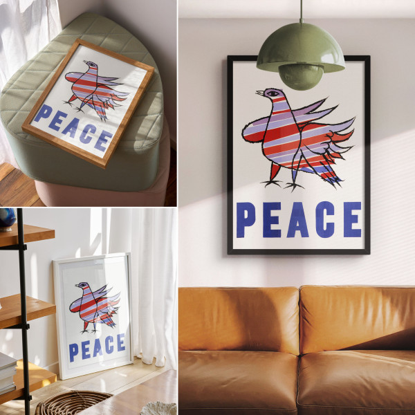 Obrazy na płótnie A4 Plakat McCarthy Peace (1968) projektu Bena Shahna