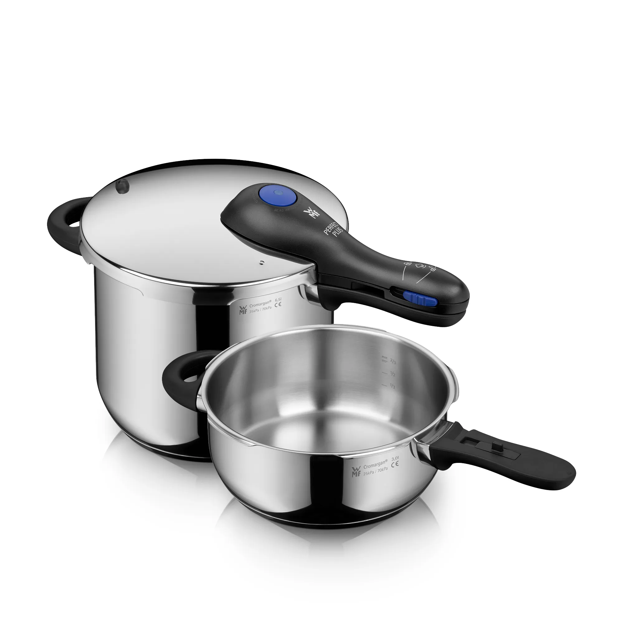 WMF Perfect Plus One Pot Pressure Cooker Set, 6.5 L and 3 L