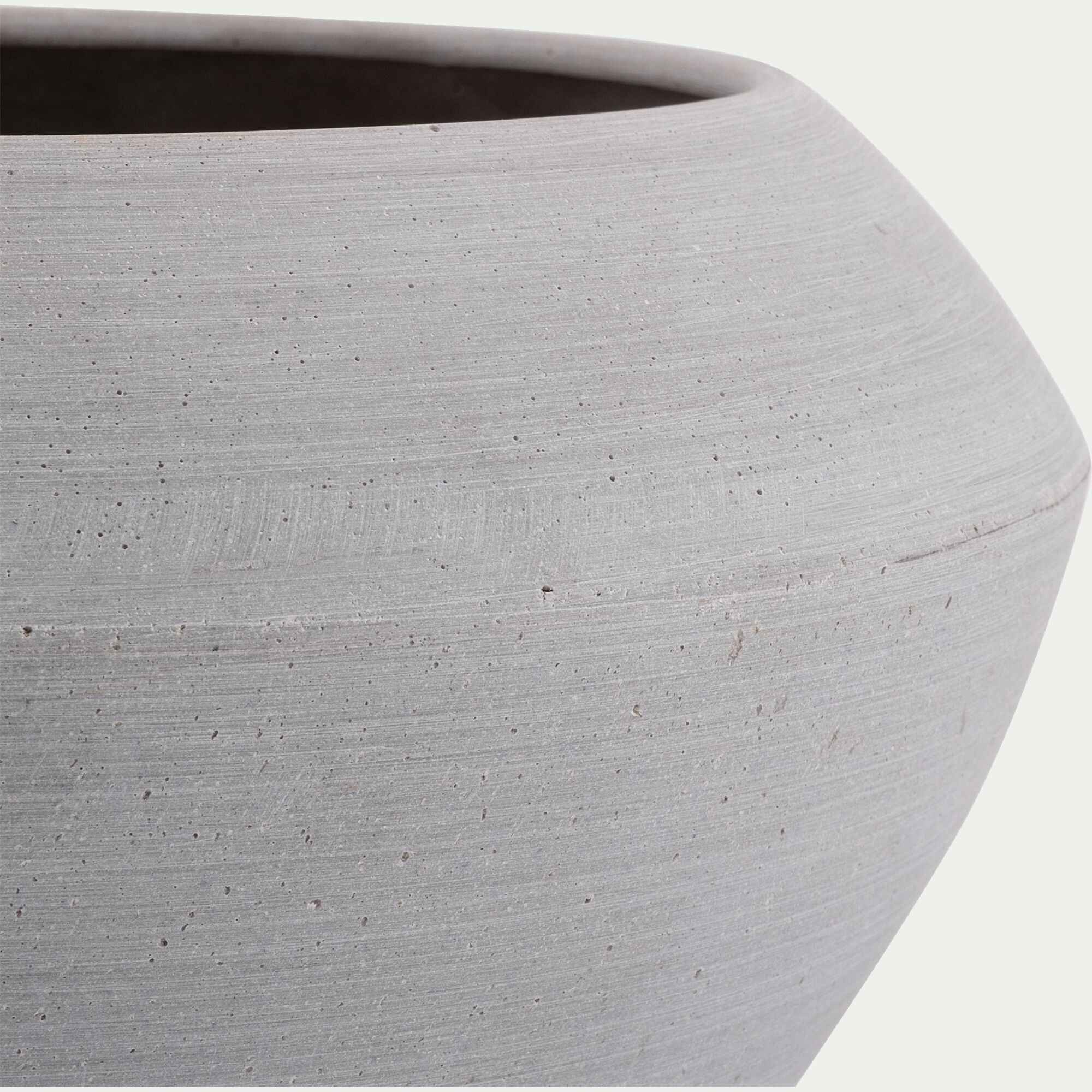 CELYAN - Cache-pot en polystone D22xH18,5cm - gris