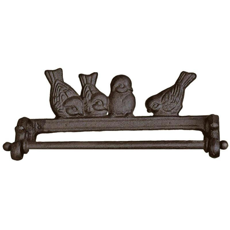 - Porte torchon en fonte oiseaux