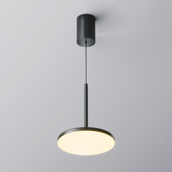 Lampa wisząca Plato czarna LED 1x12W Ciepła biel 700lm Maytoni