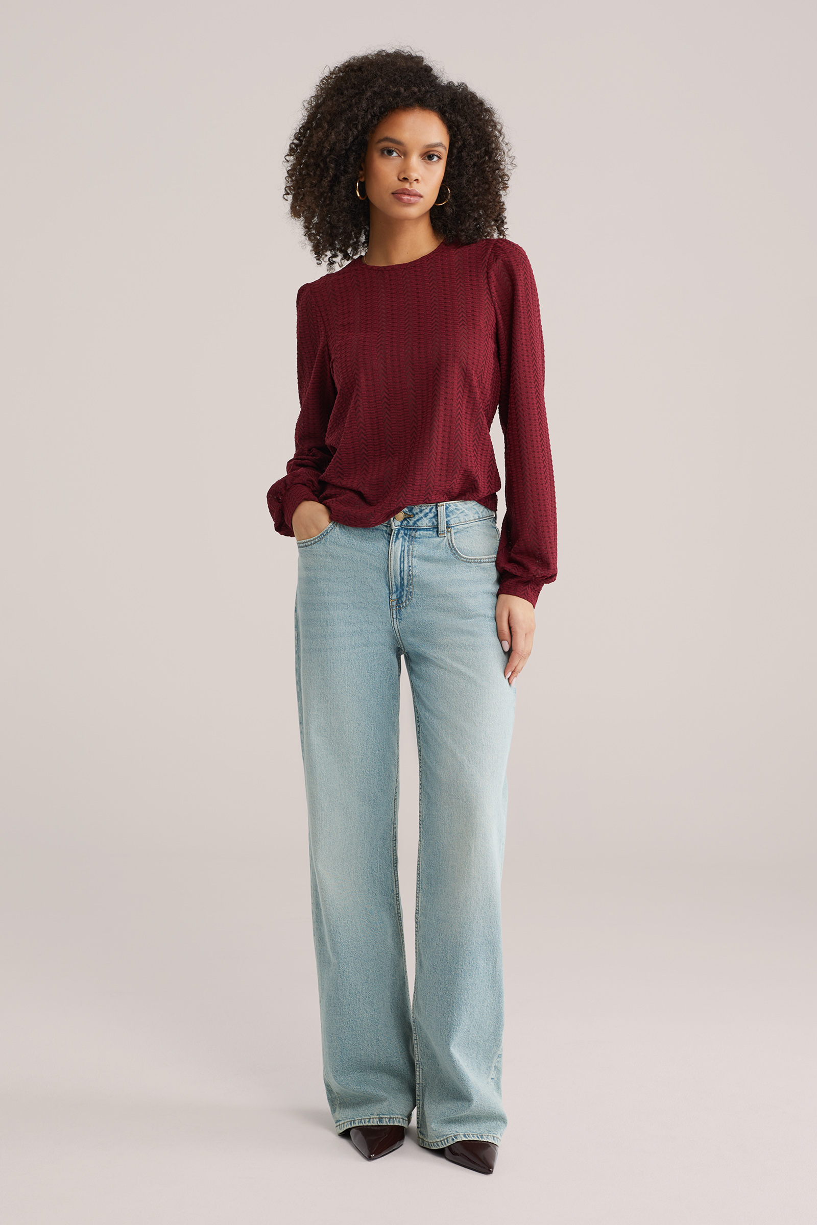 Dames blouse met structuur