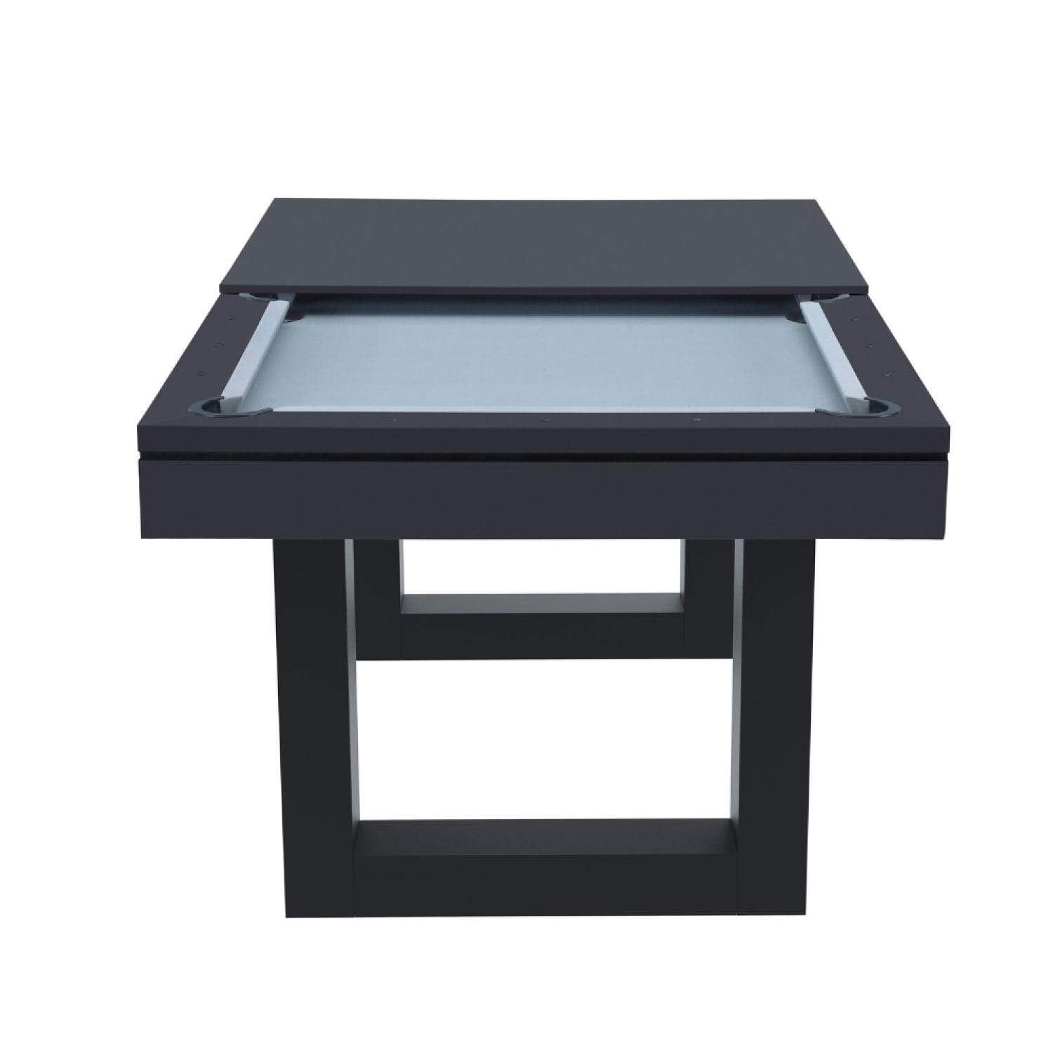 DENVER - Table multi-jeux 3 en 1 billard et ping-pong en bois noir