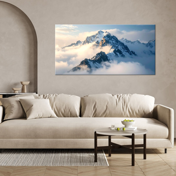 Obraz do salonu sypialni biura, Ośnieżone szczyty gór panorama 80x40