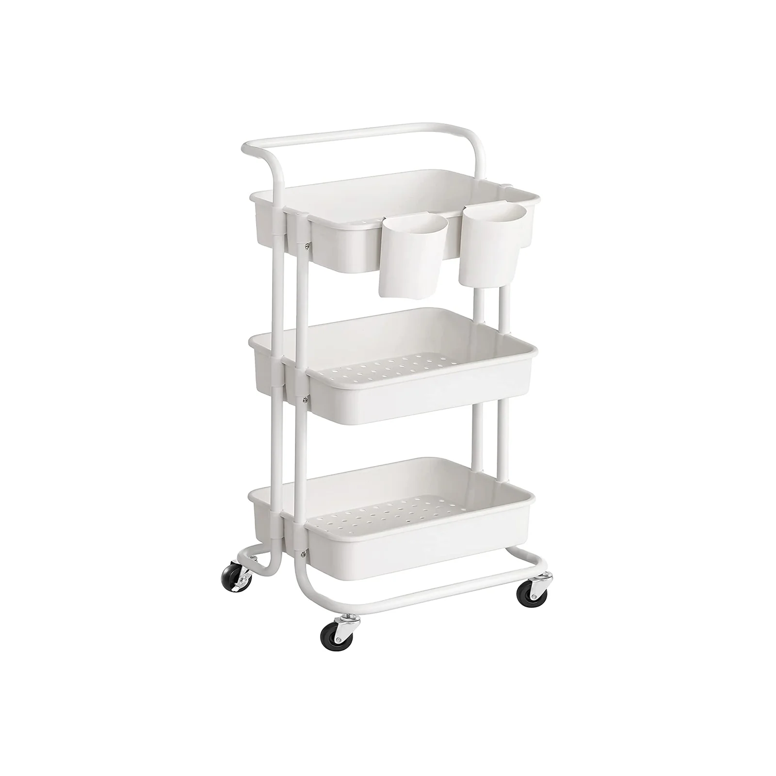 Chariot de rangement à plusieurs niveaux, mobile et polyvalent