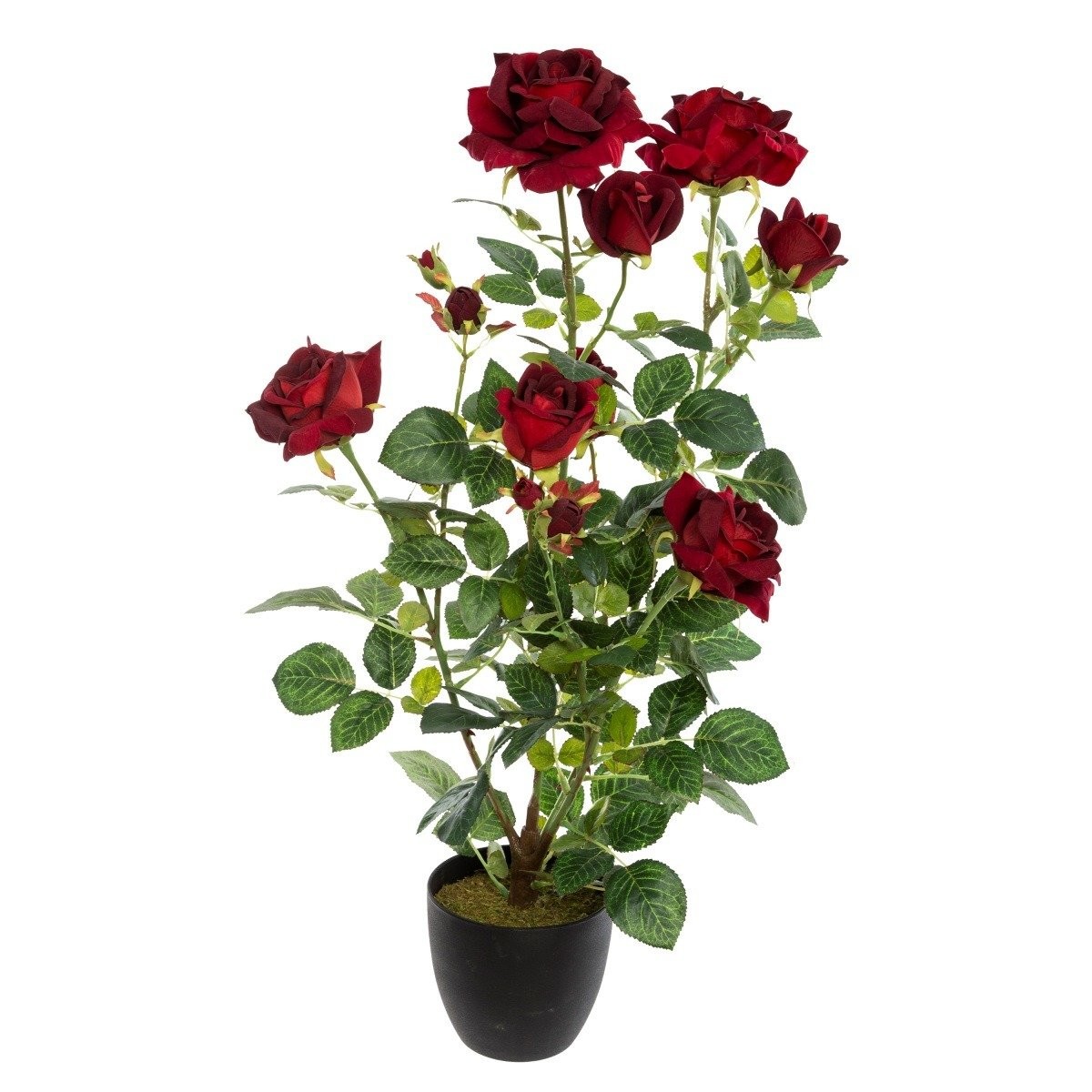 Sztuczne kwiaty doniczkowe KRZEW RÓŻY, 74 cm