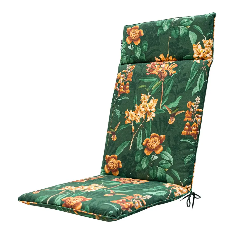 Madison - Tuinstoelkussen Hoge Rug Lua green - Ca. 120x50 cm - Set van 4