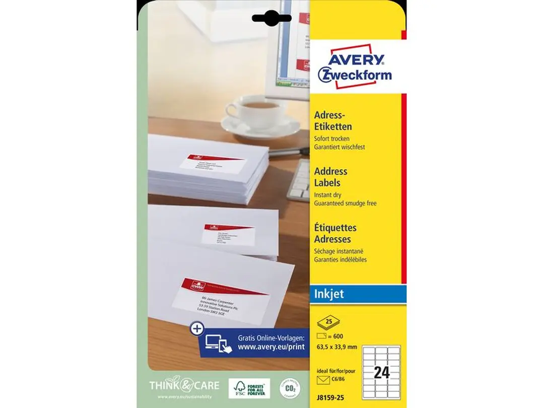 Etiketten Adressetiketten
