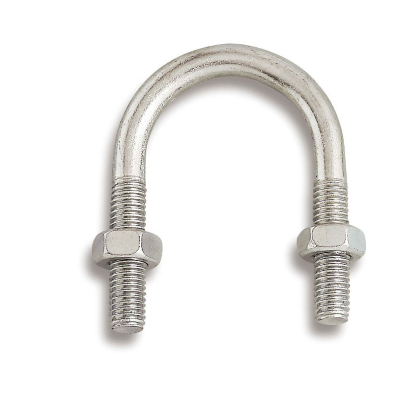 Bride de fixation pour tube en acier zingué 34 mm 2 pièces CHAPUIS