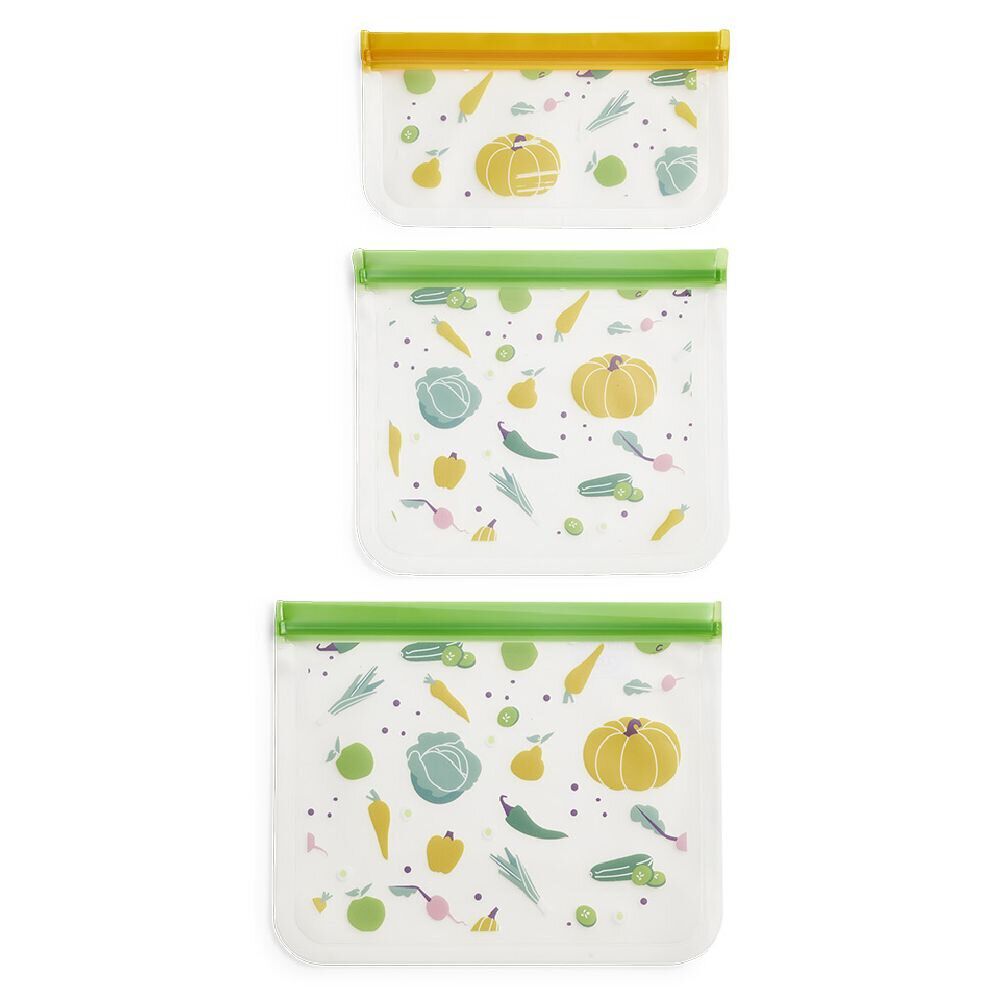 Lot de 3 sacs alimentaires en plastique - 3 modèles