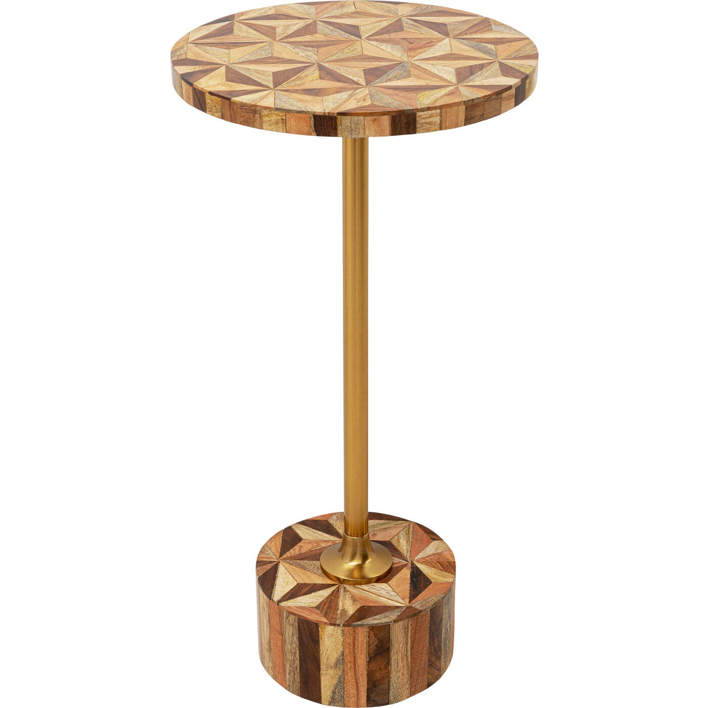 Kare Design Bijzettafel Domero Geo Ø25cm bruin goud