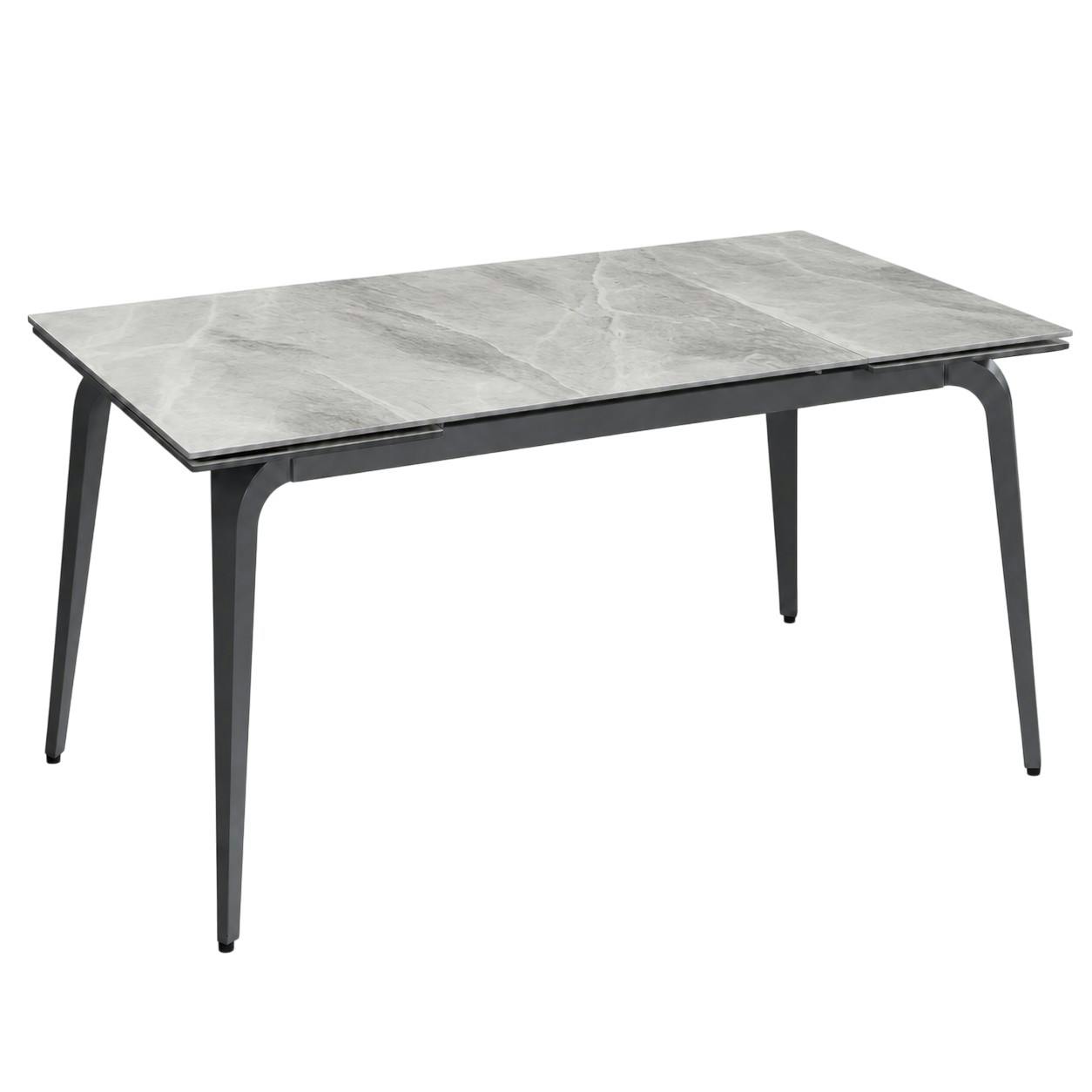 Table extensible céramique grise marbrée 160-240 cm LORA