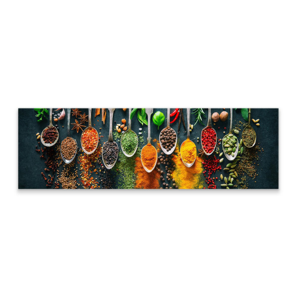 Obraz Panoramiczny Łyżki Z Ziołami i Przyprawami 145x45cm