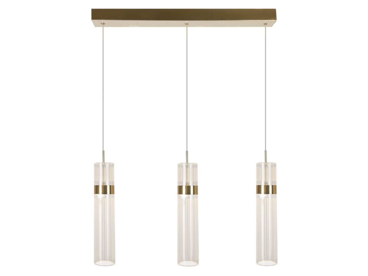 Lampa wisząca Ambiente LED 3-punktowaze zmienną barwą światła złota