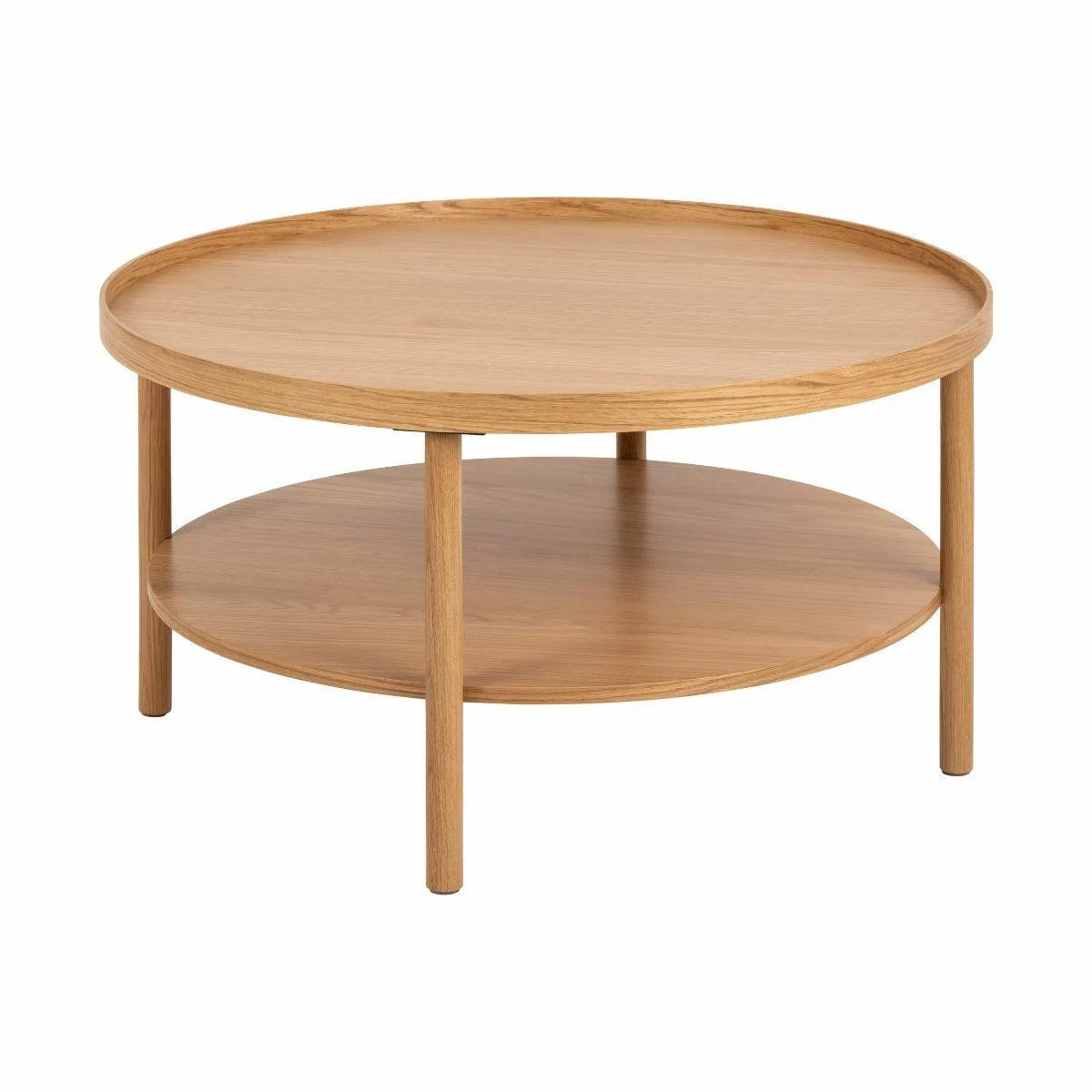 Stolik kawowy Banbury dębowy okrągły 80 cm