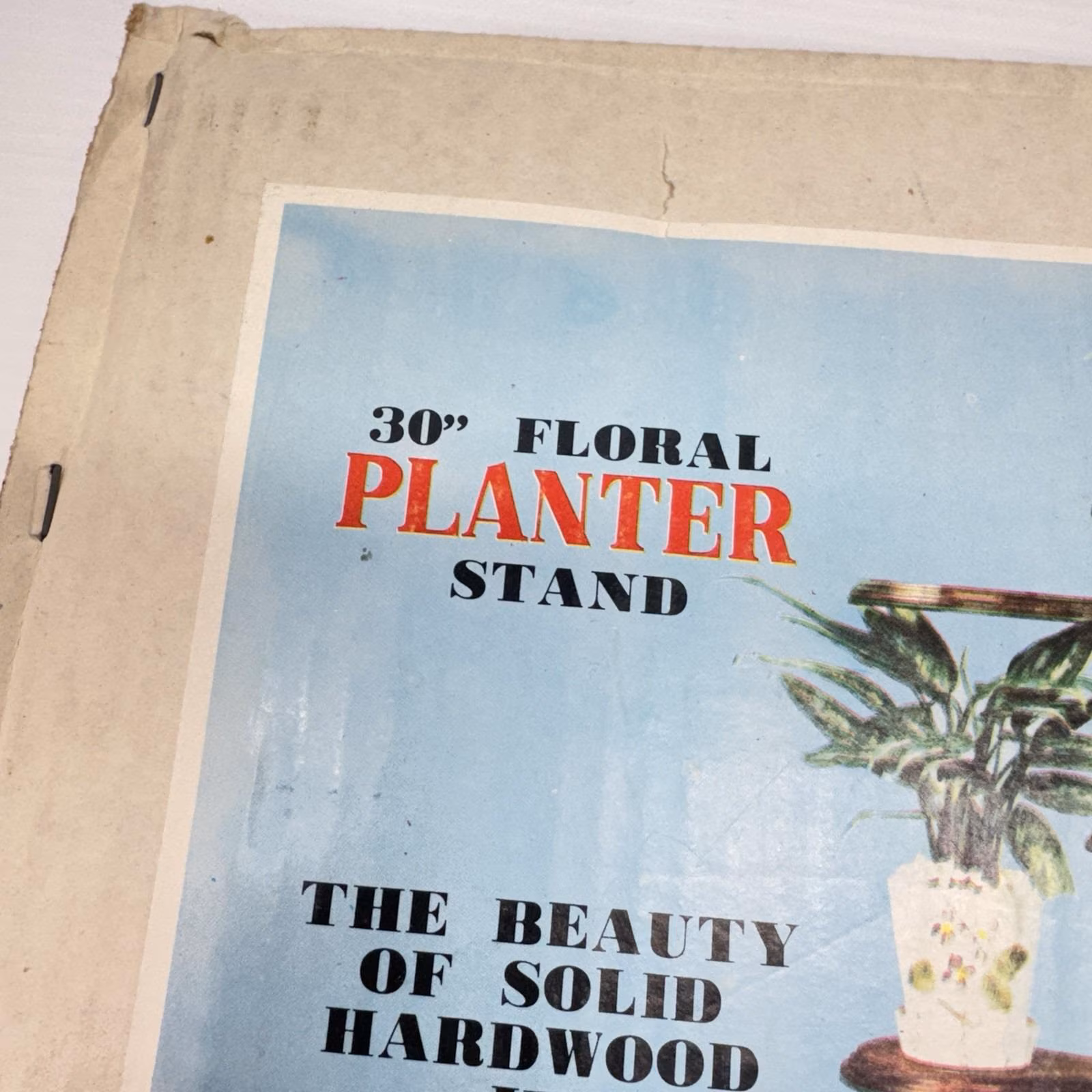 Vintage Mid Century Wood Spindle Plant Stand, 30