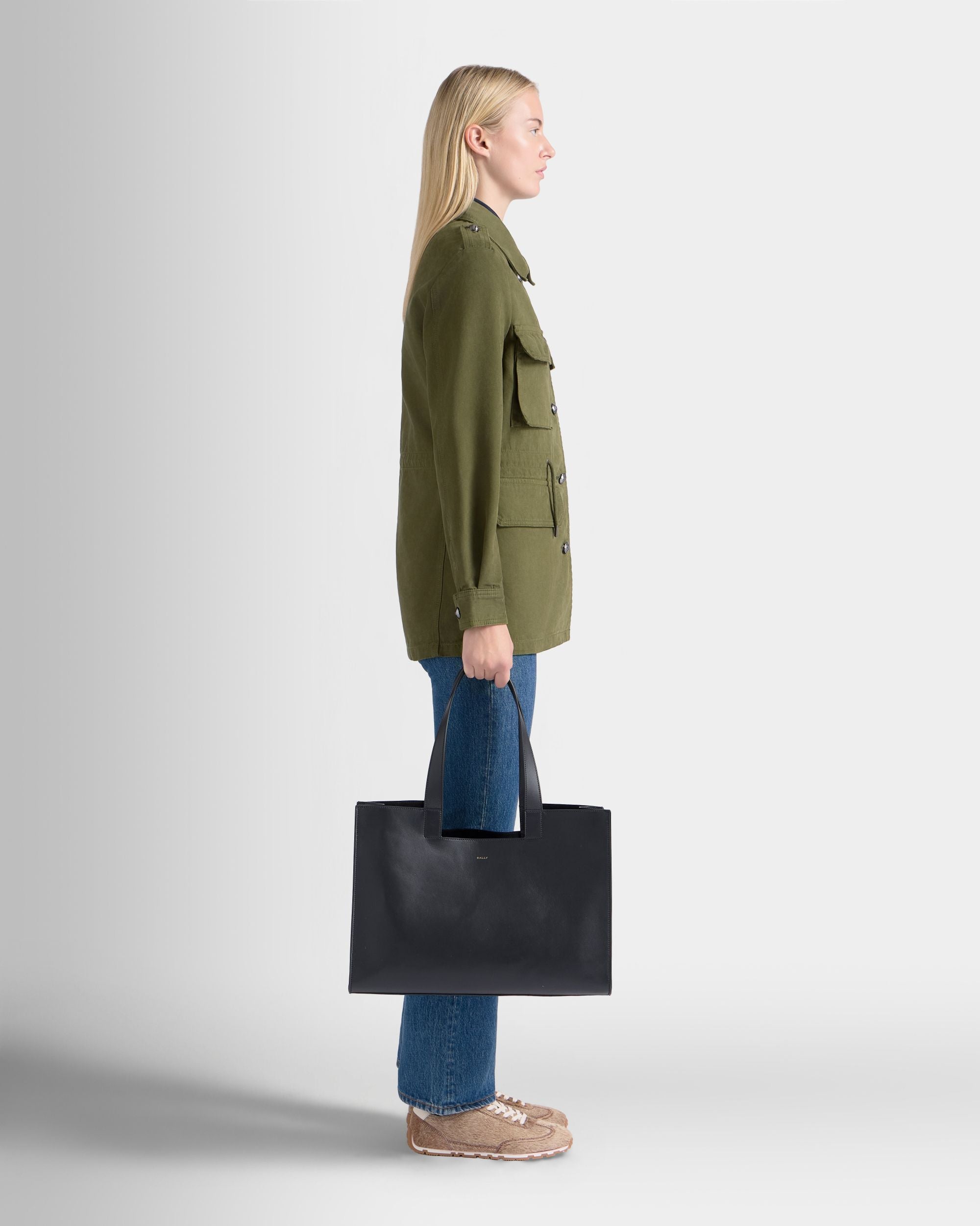 Tote Bag Easy Bally Aus Leder In Schwarz