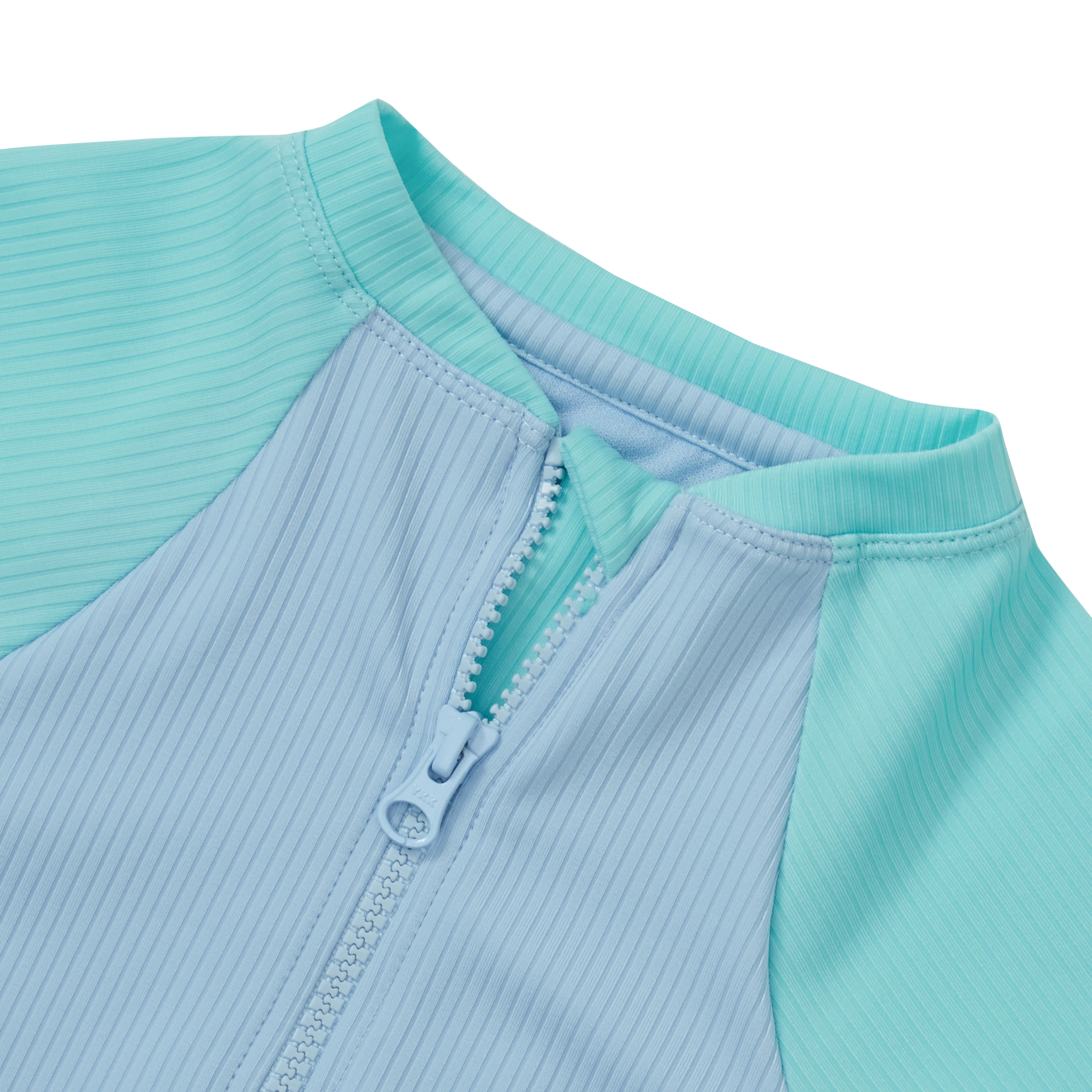 Girls Sea Spray LS One PC Zip Front Swimsuit
