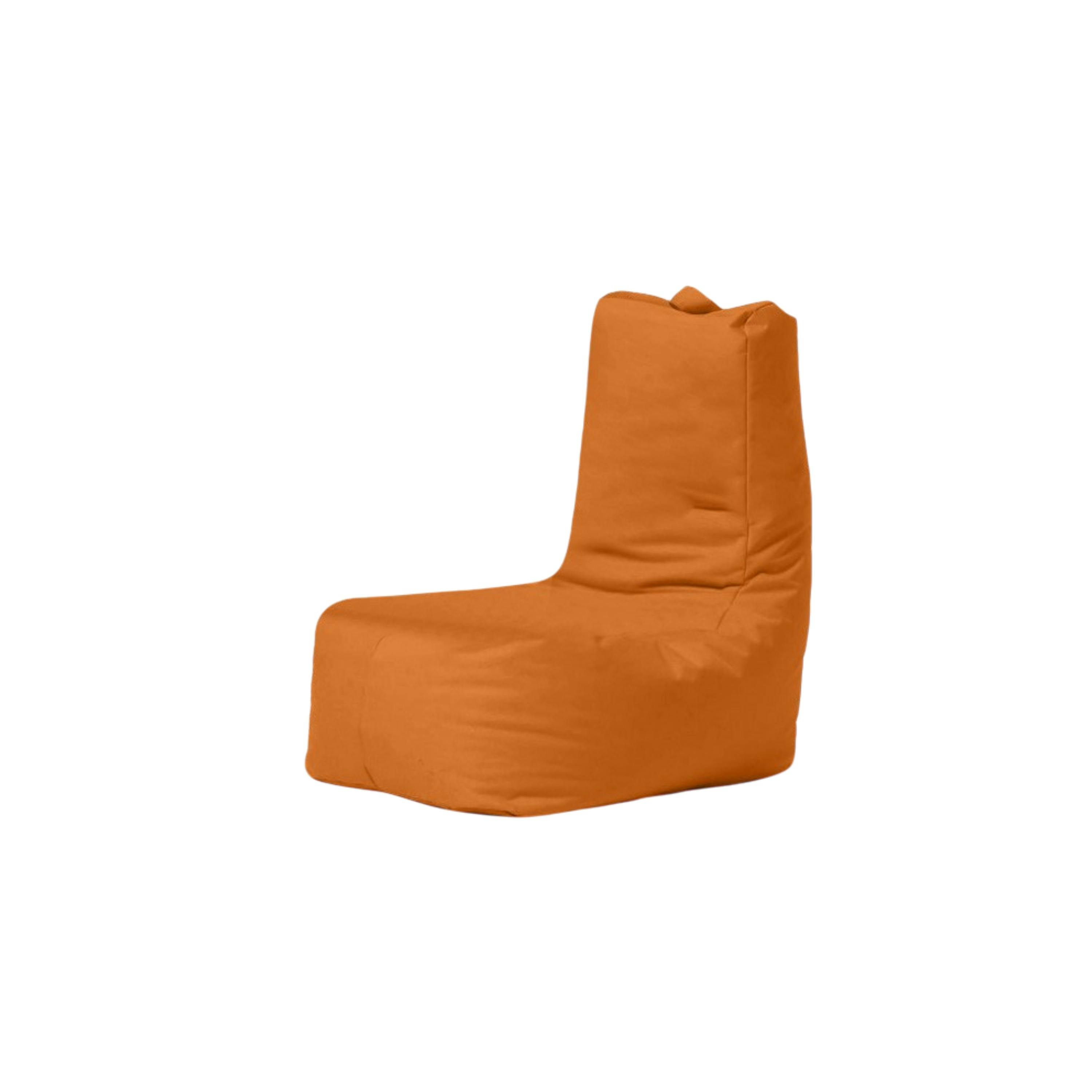 Pouf extérieur à dossier haut orange ARTA